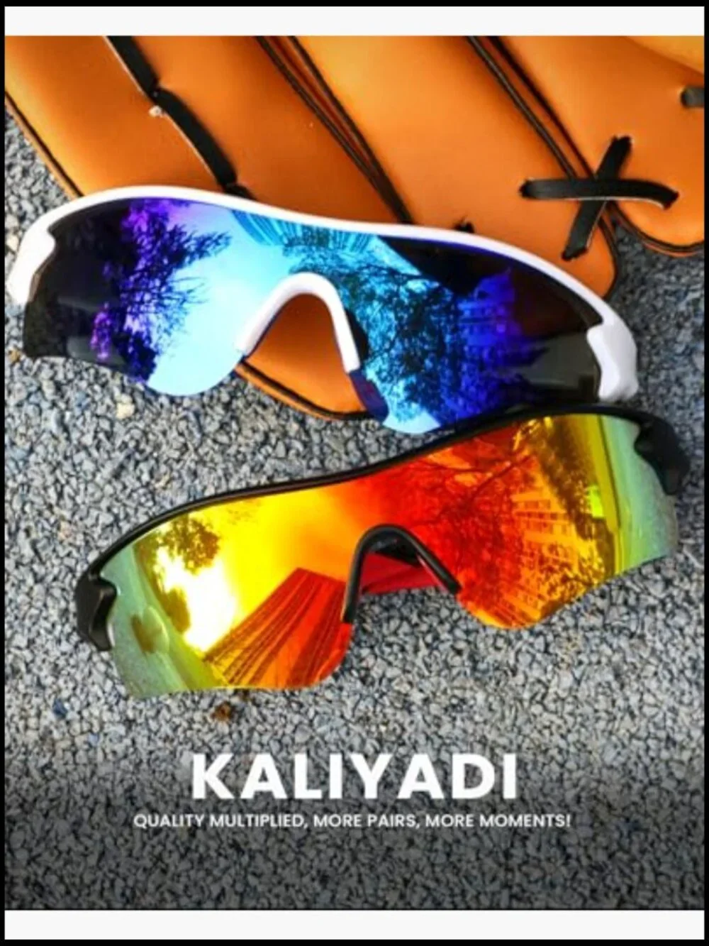 Polarized Sports Sunglasses with UV400 Protection for Running Golf Fishing